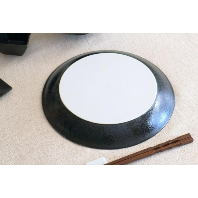 黒結晶 とんかつプレート 26cm 国産 美濃焼 揚げ物 ランチプレート 皿
