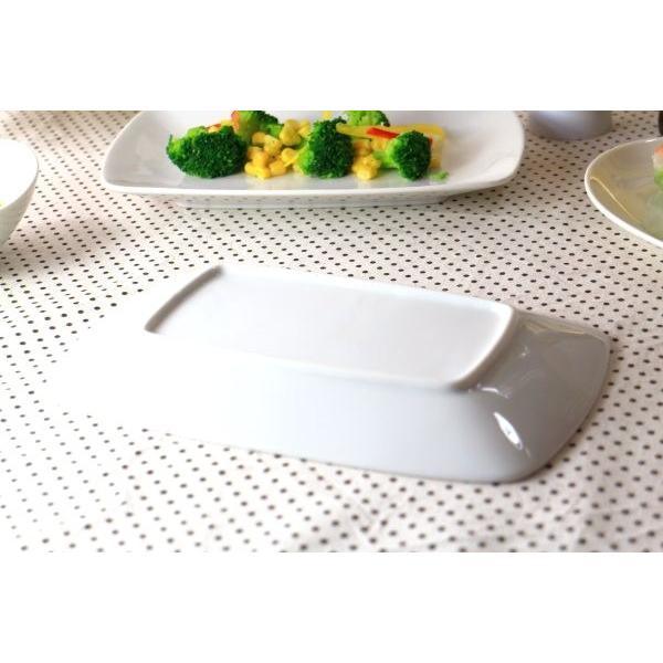 シンプルスクエアプレート 24cm 日本製 美濃焼 角皿 焼魚皿 長方形