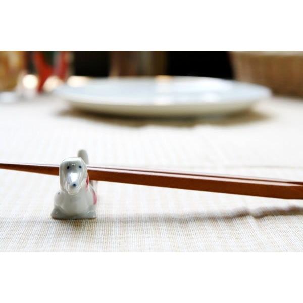 陶器製ダックスフンド箸置き 国産 美濃焼 置物としてもかわいい 選べる