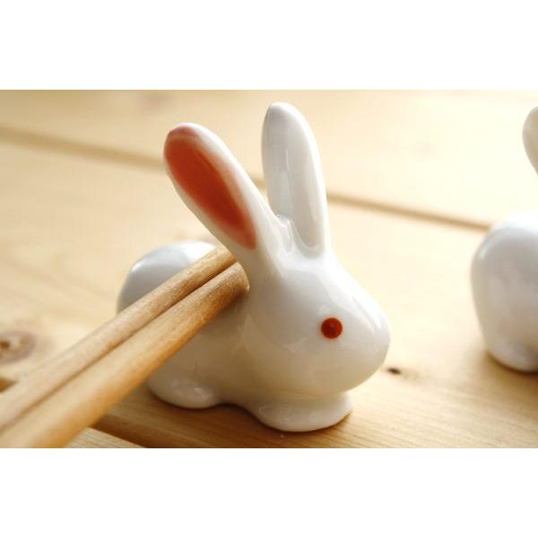 かわいいうさぎの箸置き 国産 美濃焼 置いておくだけで癒されます