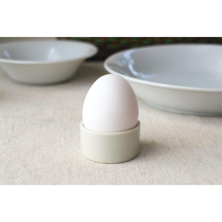 新品 - Time for tea 花形ナプキンリングセットx2 陶器製クリーム釉ナプキンリング 国産 美濃焼 エッグスタンド 卵立て