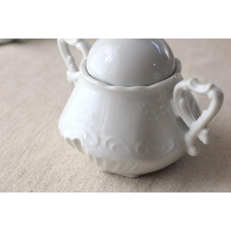レイオン シュガーポット 国産 美濃焼 お茶会のネタに 北欧 白い陶器