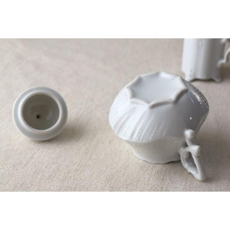 レイオン シュガーポット 国産 美濃焼 お茶会のネタに 北欧 白い陶器