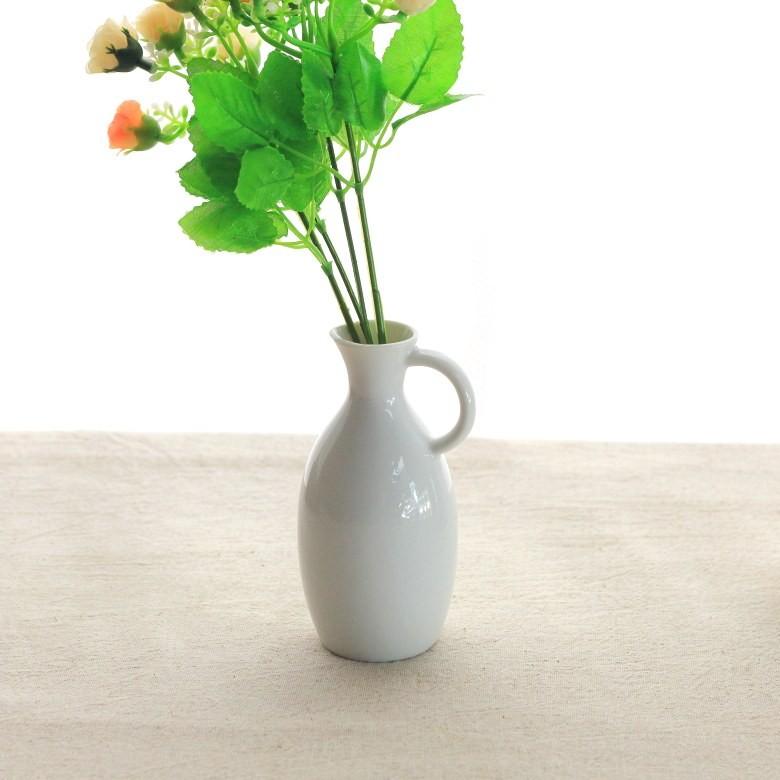 花瓶 ハンドル 徳利 とっくり 国産 美濃焼 カフェ 陶器 陶器製 磁器 白い陶器 白 シンプル おしゃれ オシャレ かわいい 一人暮らし Yw 0085 セラポッケ かわいい陶器のお店 通販 Yahoo ショッピング