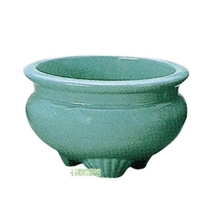 仏具 香炉 平底型 青磁 5寸 焼香 線香立 佛具 仏壇 供養 手元供養 お盆