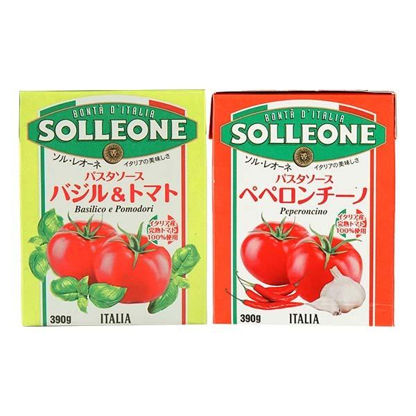ソルレオーネ社 パスタソース2種セット ペペロンチーノ バジル トマト 390g 各1箱 常温 冷蔵可 2 3営業日以内に発送 1 セレスト Yahoo ショッピング店 通販 Yahoo ショッピング