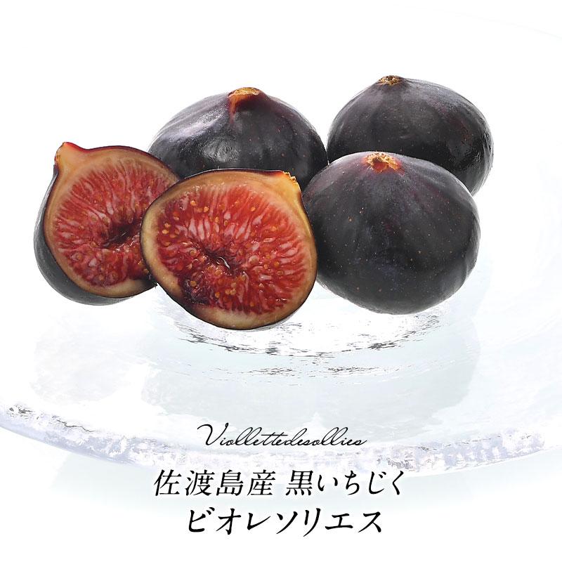 予約販売］佐渡島産 黒いちじく ビオレソリエス 約 300g（4玉〜8玉入り