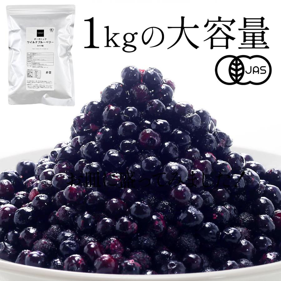 冷凍フルーツ オーガニック ワイルドブルーベリー 1kg (野生種) ［冷凍