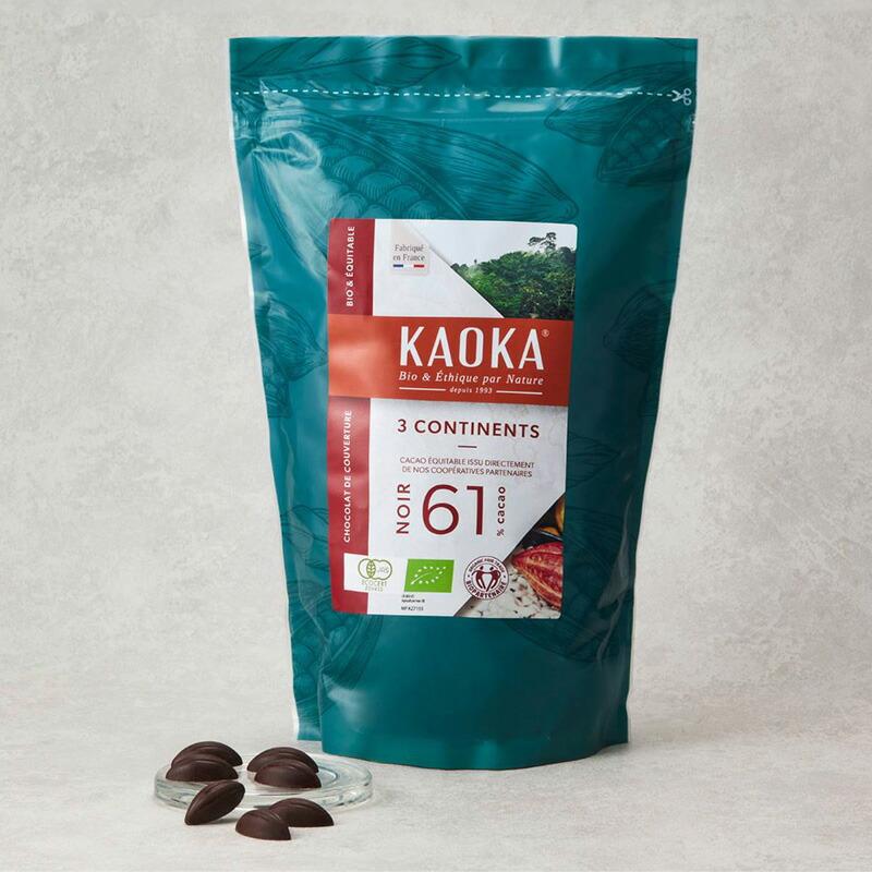 KAOKA（カオカ）有機チョコレートトロアコンチネンツ 61%1kg 送料無料】KAOKA トロアコンチネンツ 61% 1kg オーガニック ダーク
