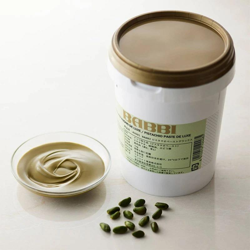 ☆ちりにこ☆　BABBI ピスタチオペースト 1kg×4本 BABBI ピスタチオペースト デラックス 1kg［冷蔵のみ]［予約販売：4月