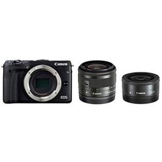 CANON(キヤノン)ミラーレス一眼 EOS M3 ダブルレンズキット2 (ブラック 