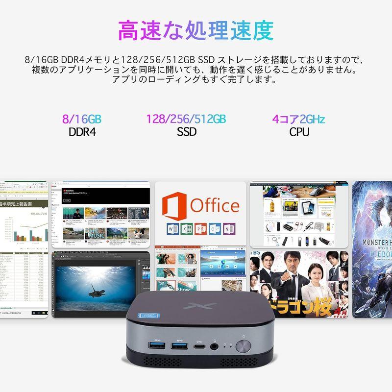 ミニPC Windows11 Home VETESA インテル N5095 小型PC 高速Wi-Fi