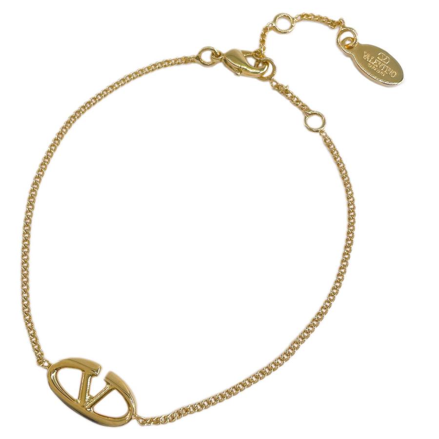 Valentino ヴァレンティノ ブレスレット ロゴ ゴールド チェーン ギフトにも【Valentino garavani】Vロゴ チェーン ブレスレット