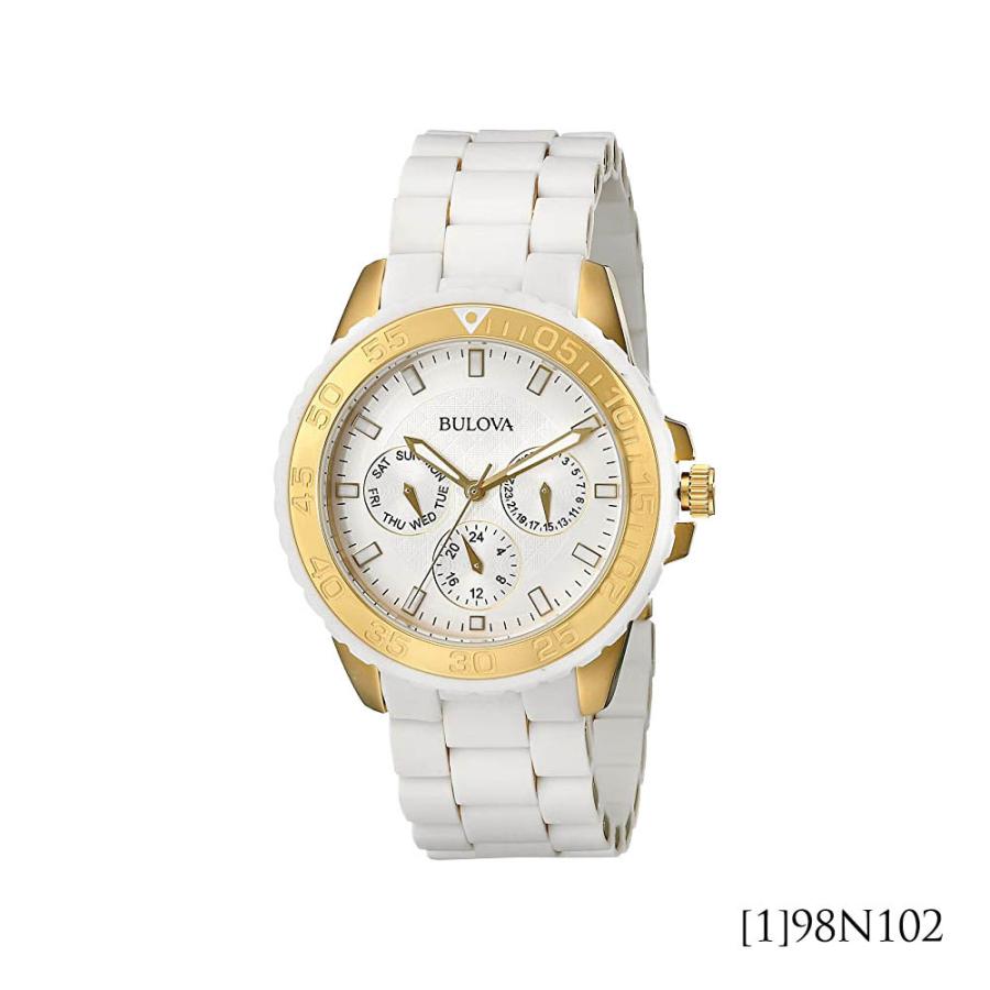 訳あり ブローバ 腕時計 BULOVA レディース ドレスコレクション 時計 ゴールド シルバーフェイス ホワイト 98N102｜cestjoli-store｜02