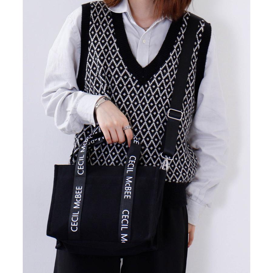 CECIL McBEE セシルマクビー トートバッグ ショルダーバッグ Mサイズ 