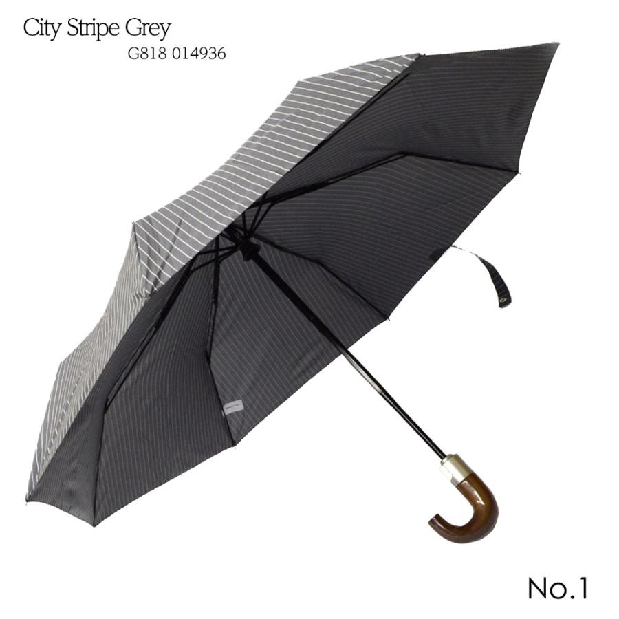 FULTON フルトン メンズ レディース 傘 折りたたみ傘 雨傘 アンブレラ 自動開閉 Chelsea-2 City Stripe グレー ネイビー ブラック｜cestjoli-store｜02