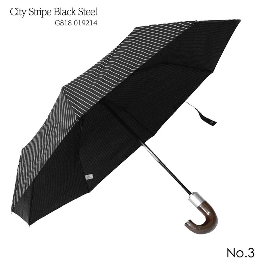 FULTON フルトン メンズ レディース 傘 折りたたみ傘 雨傘 アンブレラ 自動開閉 Chelsea-2 City Stripe グレー ネイビー ブラック｜cestjoli-store｜04