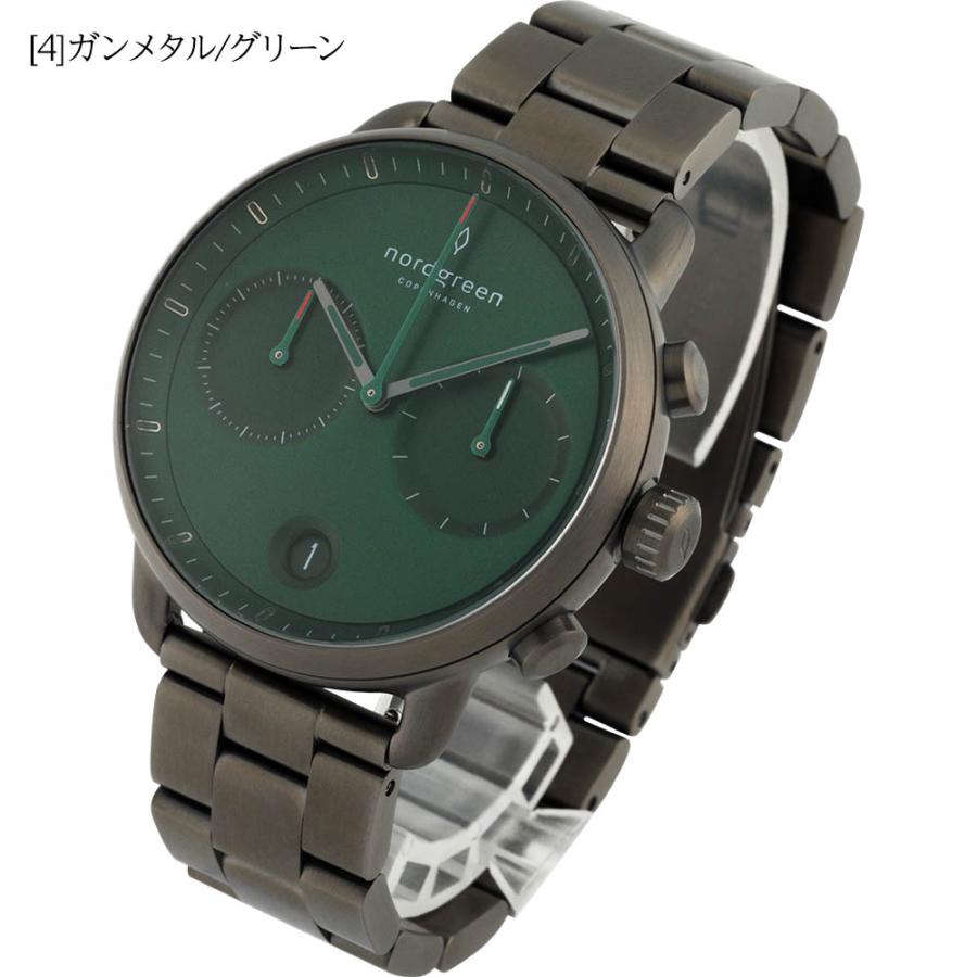 ノードグリーン nordgreen メンズ 腕時計 クロノグラフ 時計 パイオニア PIONEER 42mm 3リンク メタルベルト 北欧デザイン ブランド｜cestjoli-store｜05