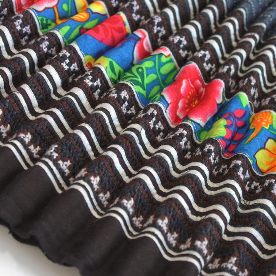 モン族刺繍 藍染め&バティックロング丈スカート 　エスニックスカート　新品未使用 楽天市場】モン族刺繍 ろうけつ染 スカート ロング マキシ丈 B