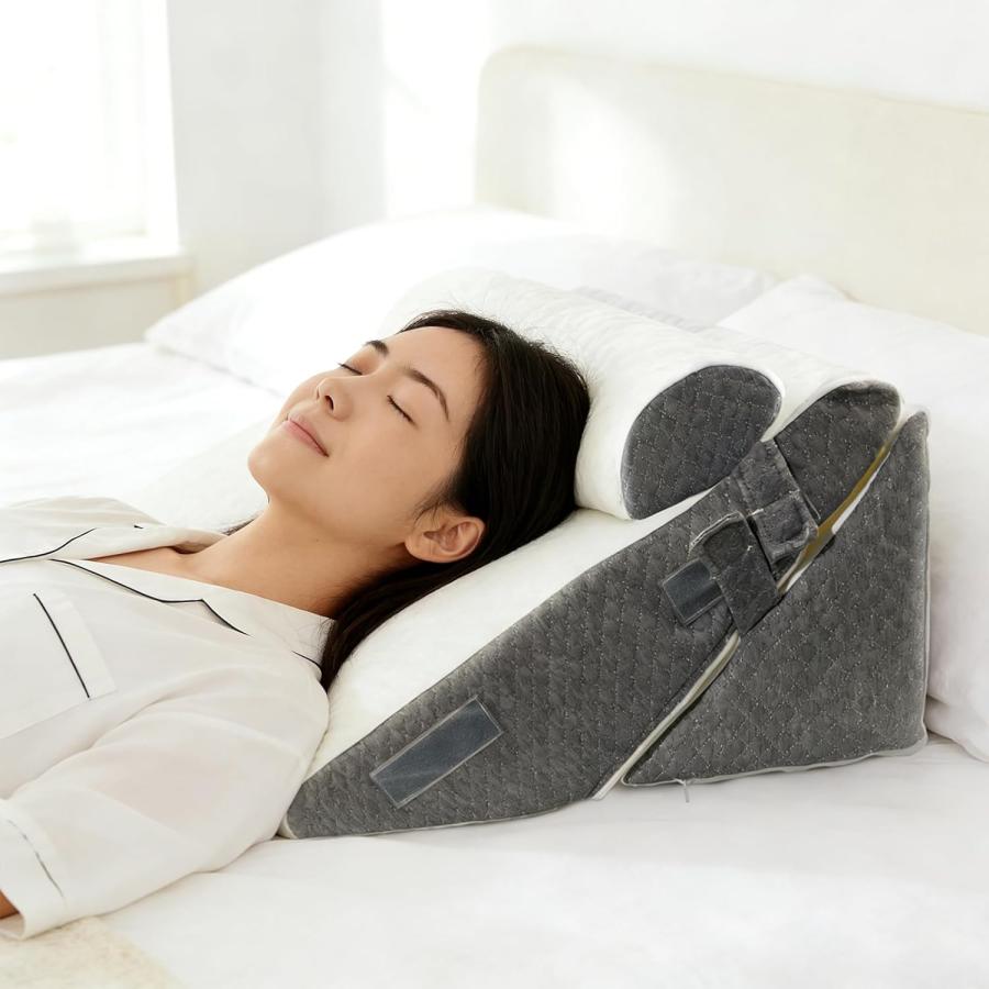 三角枕 背もたれ クッション 逆流性食道炎 枕 高さ調節可能 折りたたみ式 三角クッション 三角枕 背もたれ クッション 逆流性食道炎 枕 高さ調節