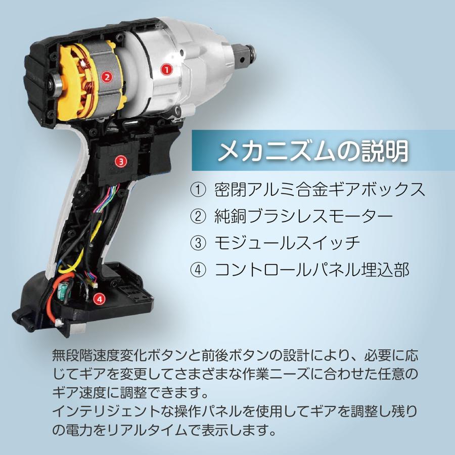 2024新型】電動インパクトレンチ マキタ 互換 600N・m タイヤ交換 21V  