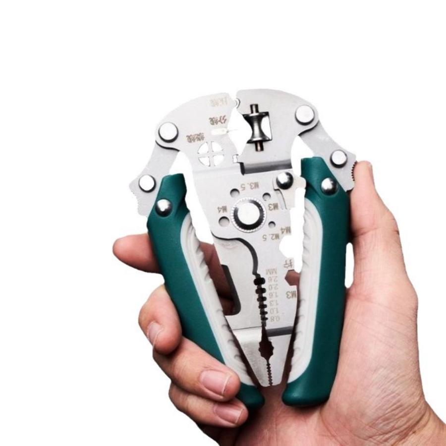 ストリッパー 折りたたみ 左利き 共通 ケーブル カッター ワイヤー 強力 多機能 ワイヤーストリッパー ペンチ 圧着 電気工事士技能試験推奨 ケーブル被覆剥き器 |  | 01
