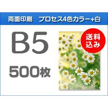 B5クリアファイル印刷　500枚