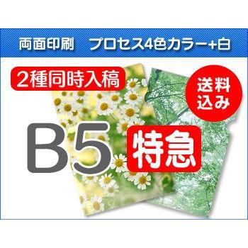 B5クリアファイル印刷【特急便】1000枚+1000枚=2000枚