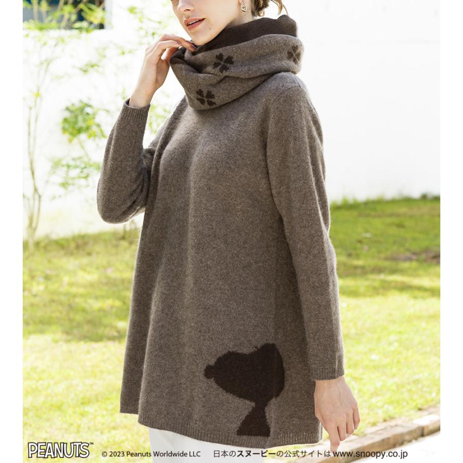 スヌーピー しあわせのぬくもり チベット産高級ヤク100％のニットチュニック＆スヌード | SNOOPY | 01