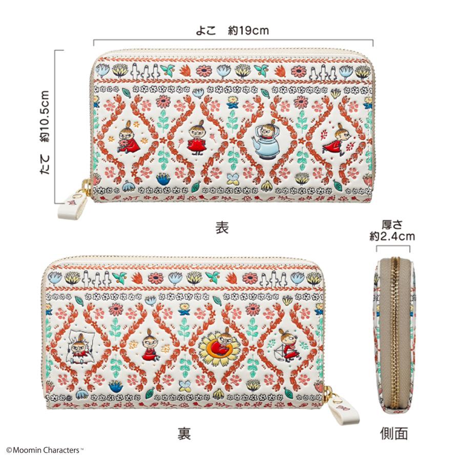 MOOMIN リトルミイ 花づくし 浅草文庫 牛革製長財布 ムーミン MOOMIN リトルミイ 花づくし 浅草文庫 牛革製長財布 ムーミン