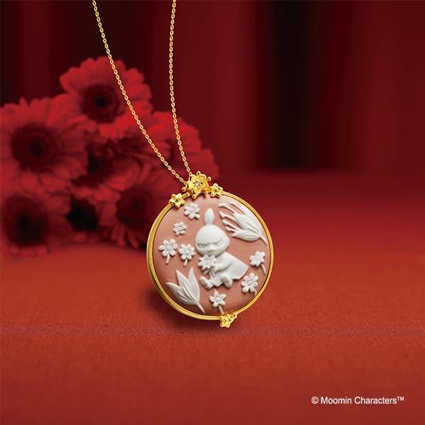 MOOMIN（ムーミン） リトルミイ スナフキン 磁器カメオペンダント
