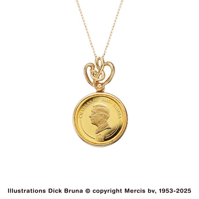 ミッフィー誕生70周年記念 しあわせのミッフィー金貨 純金コインの宝飾ペンダント 24K 24金 インペリアルエンタープライズ IEIの画像