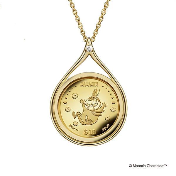 【べてい0708】ムーミン 一部金 MOOMIN ムーミン スナフキン リトルミイ 純金コインペンダント