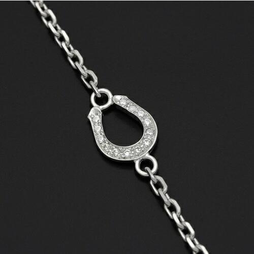 間の楔 SYMPATHY SYMPATHY OF SOUL Small Horseshoe Chain Bracelet - Silver w/CZ