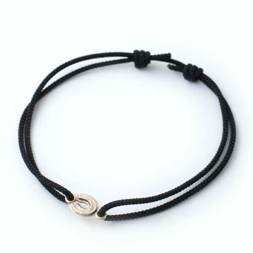 アティース Atease NEW SMALL HORSE SHOE CORD BRACELET K10 : CG 