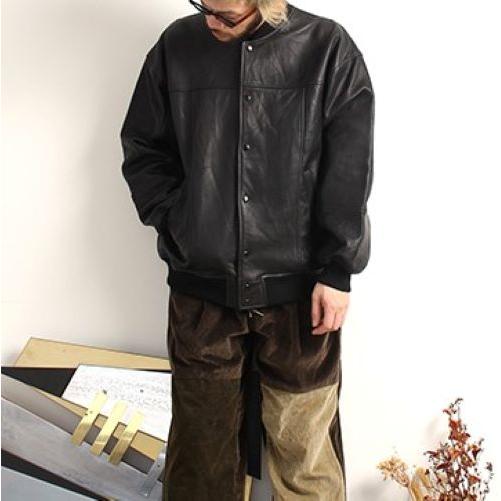 vintage stadium jumper スタジャン　レザージャケット yoused All leather stadium jumper jacket. : CG-STORE - 通販