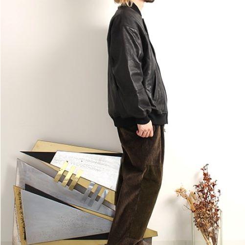 yoused All leather stadium jumper jacket. : CG-STORE - 通販