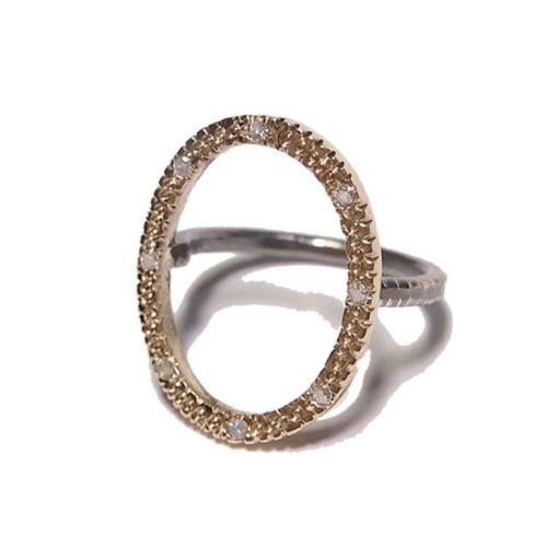 アクセサリー Rusty Thought - Diamond ring Rusty Thought Stitch Oval Frame Ring diamond : CG-STORE