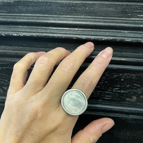 [美品]Rusty Thought リング Rusty Thought ラスティソート シルバーリング 21号ブラックダイヤ