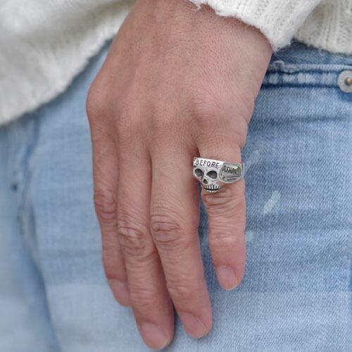 FLASH POINT Flash Point JIM SKULL RING DEATH BEFORE DISHONOR