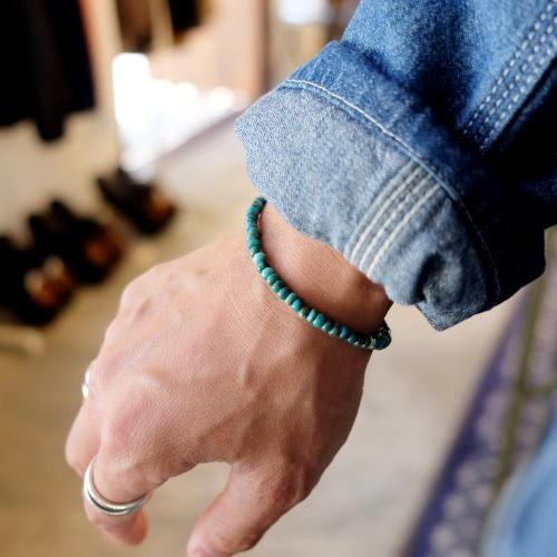 スノーマン向井康二さん着用モデル MINI TURQUOISE BEADS BRACELET2の画像