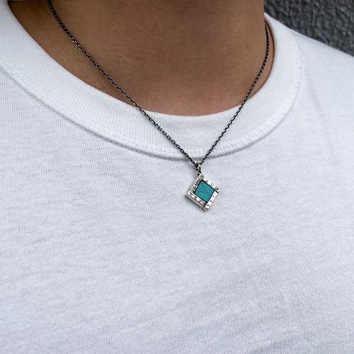 アティース（Atease） Atease CUTOUT COIN STONE NECKLACE : CG-STORE