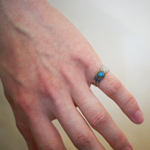 アティース Atease TURQUOISE TATAKI PLATE RING S : CG-STORE