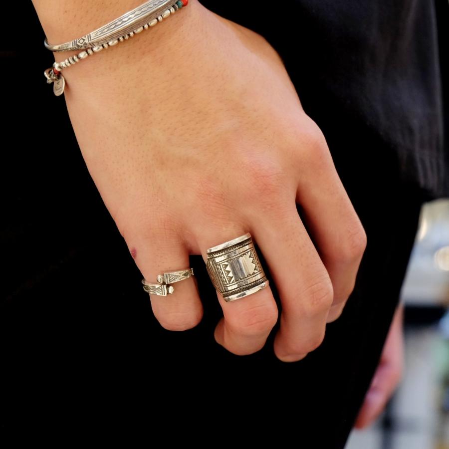 TUAREG SILVER JEWELRY CIGAR BAND RING : CG-STORE - 通販 - Yahoo