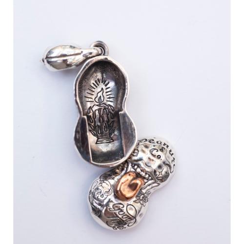 PEANUTS＆CO Peanuts＆Co. BERO TATOO PEANUTS silver ×K10PGold Msize