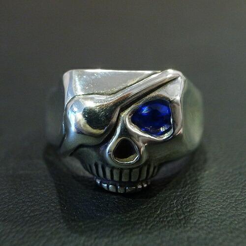 Flash Point　サファイア　フラッシュポイント ジム スカル リング FLASH POINT Flash Point JIM SKULL RING SV EYEPATCH SAPPHIRE