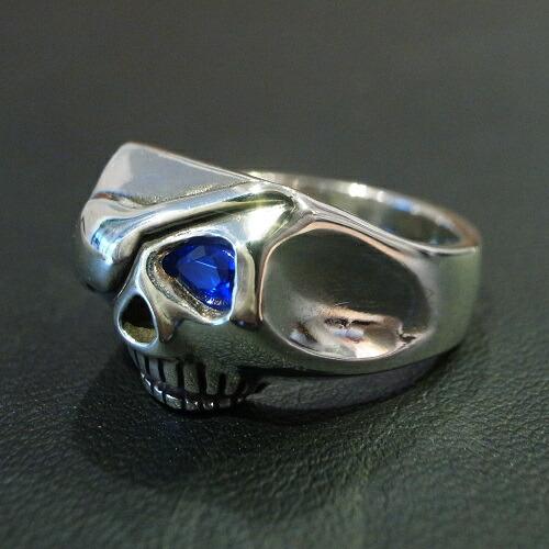 Flash Point JIM SKULL RING SV EYEPATCH SAPPHIRE_1