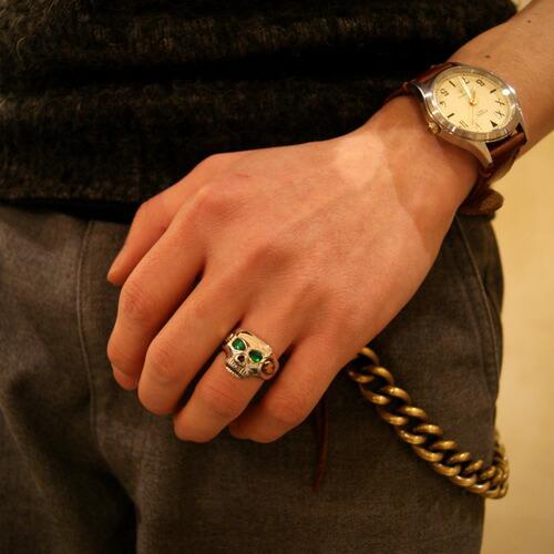 Flash Point JIM SKULL RINGJIM JARMUSCH-EMERALDの画像