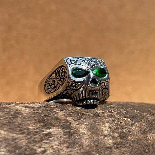 フラッシュポイント JIM SKULL RING ENGRAVED US7 メンズ
