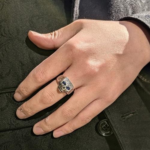 ジムスカル　サファイア　フラッシュポイント　17号 楽天市場】Flash Point フラッシュポイント 【 FLAT SKULL RING